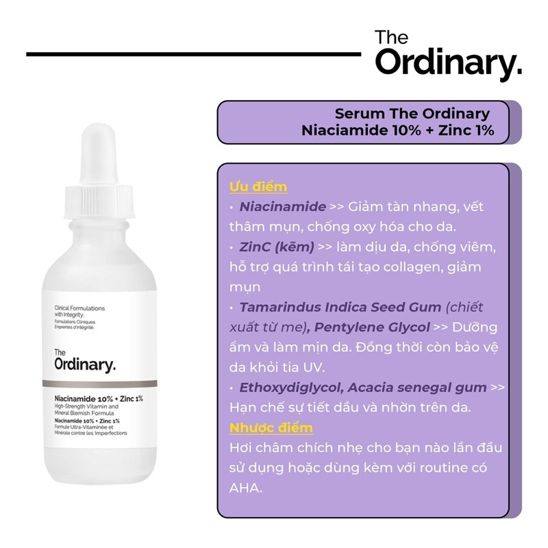 SERUM THE ORDINARY NIASINAMIDE 10% + ZINC 1%