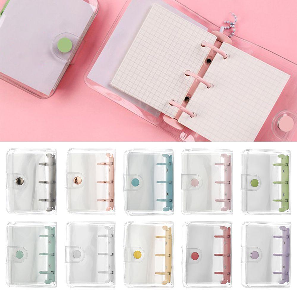 PEWANY Sổ Tay Bìa PVC Trong Suốt Lấp Lánh Nhỏ Gọn Tiện Dụng