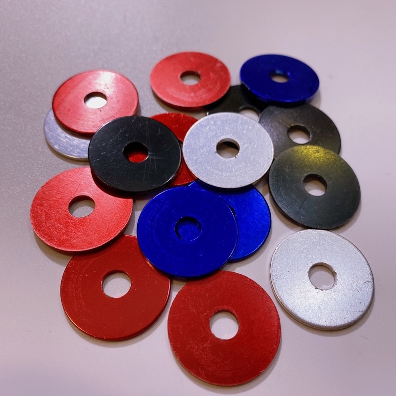 Lông đền, vòng đệm phẳng lỗ 6li 2,4cm loại mỏng chất liệu nhôm không gỉ