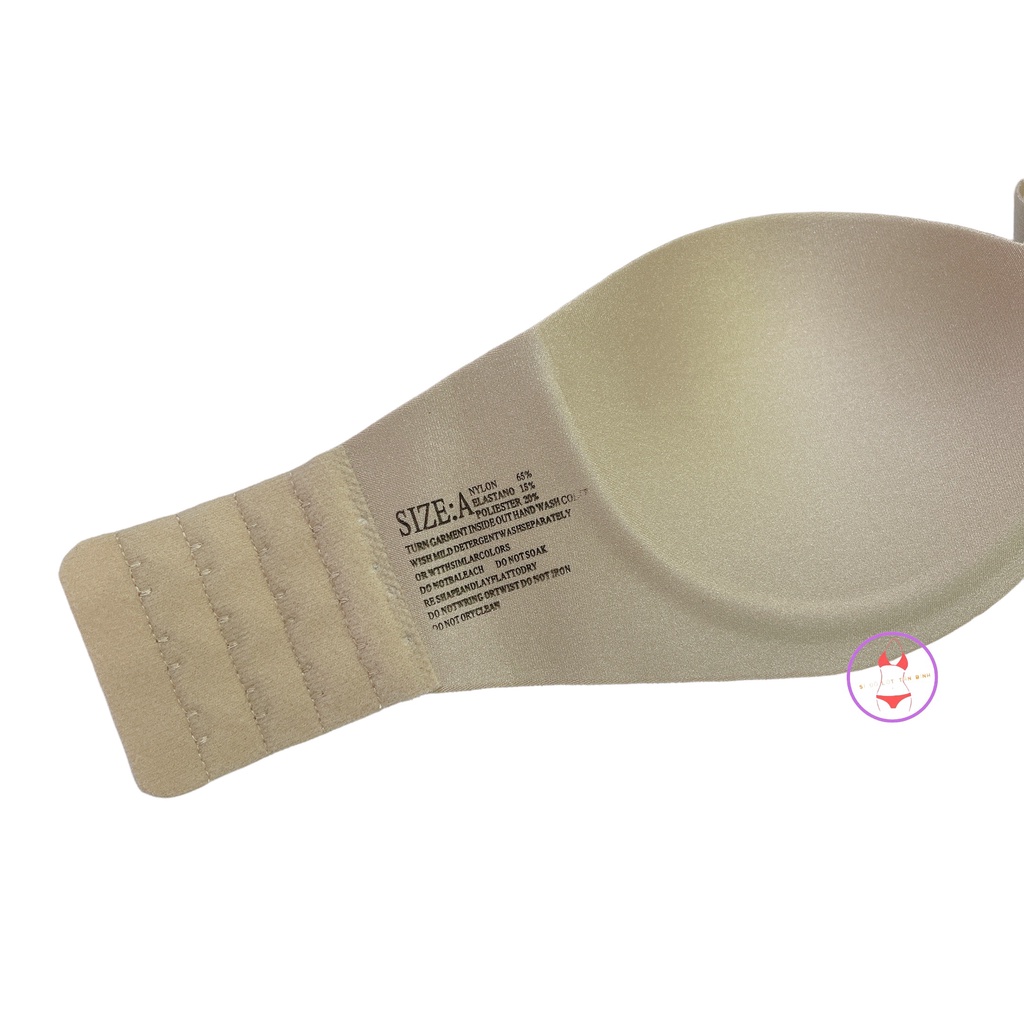 Áo ngực su đúc cúp ngang, dây lưng trong suốt mang váy đầm trễ vai MS218