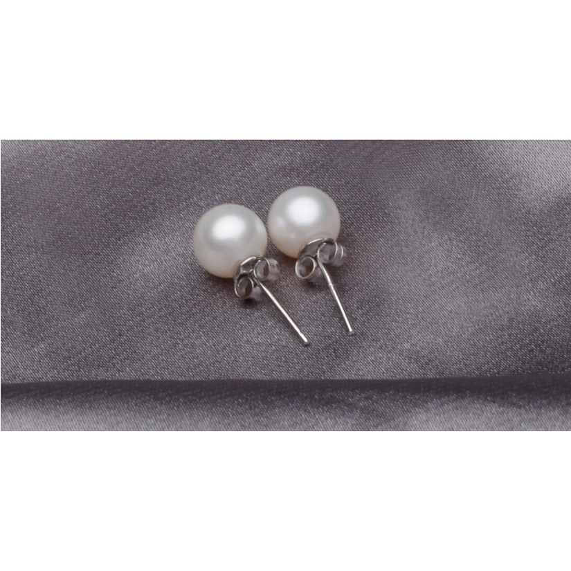 Đôi Khuyên Tai Mạ Bạc Đính Ngọc Trai Thời Trang Cho Nữ