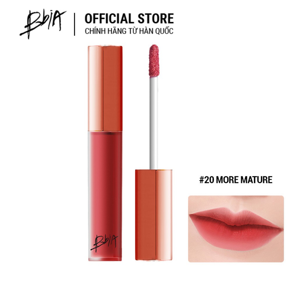 Full set 5 màu son kem lì BBia Last Velvet Lip Tint version 4 5g/thỏi TẶNG 1 túi trang điểm 28g - BBia Official Store