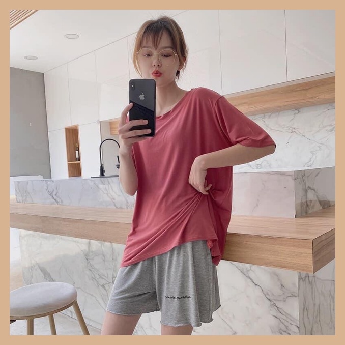 Bộ đồ bầu cộc tay COTTON cao cấp, hàng xuất hàn