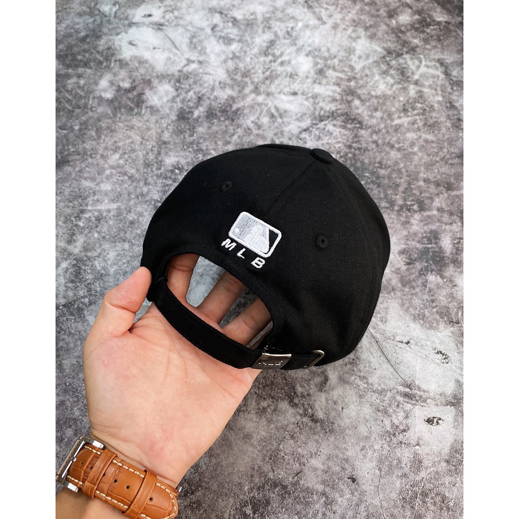 (HÀNG XUẤT XỊN) Mũ / Nón đen N15 M//L//B N//Y YANKEES BASEBALL CAP BLACK/WHITE Made in viet//nam full tag Free size