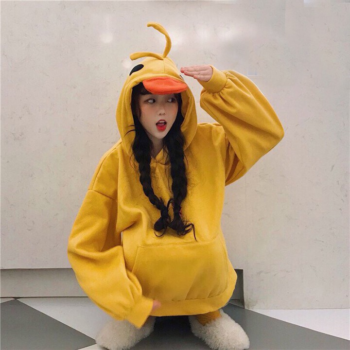 Áo Hoodie ❤️FREESHIP❤️ Áo Sweater Nữ Vịt Vàng Đáng Yêu- Áo Khoác Nỉ Nữ Đẹp Mặc Ấm | BigBuy360 - bigbuy360.vn