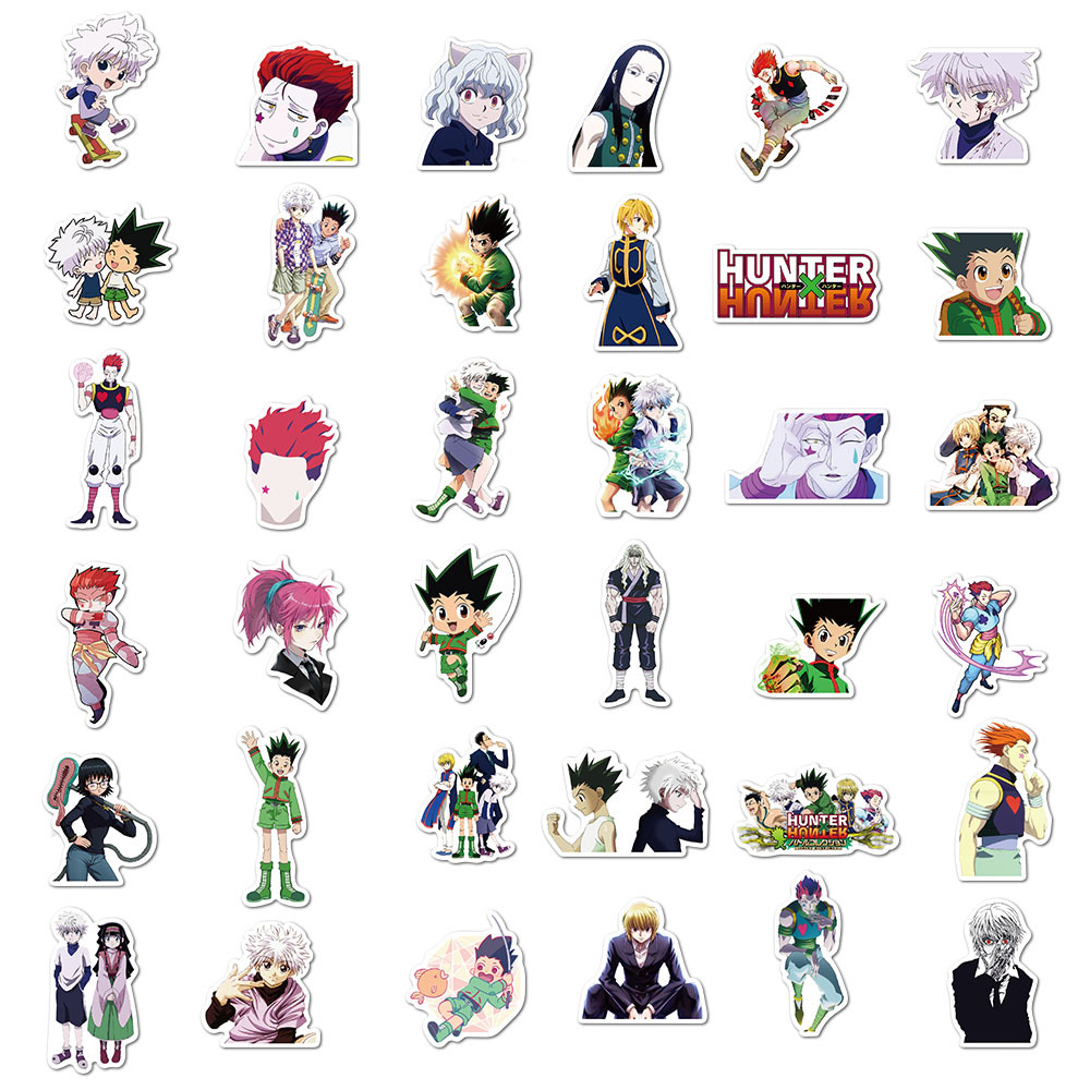 100pcs/pack Waterproof Suitcase Laptop Japanese Anime Stickers HUNTER x HUNTER Graffiti Sticker