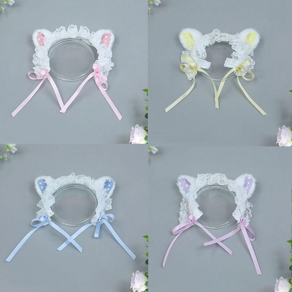 Băng Đô Cài Tóc Hình Mèo Dễ Thương Cho Búp Bê 14inch