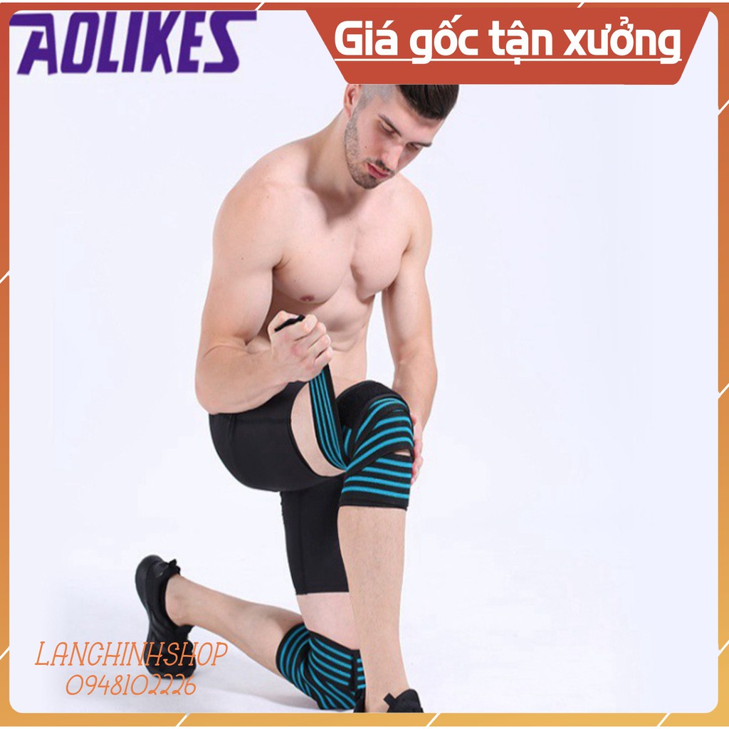 Dây Quấn Đầu Gối Tập GYM, Đai Gối Squat Aolikes