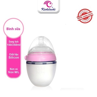 Bình sữa silicone KICHILACHI siêu mềm cao cấp 150ml và 250ml (Công nghệ Hàn Quốc)
