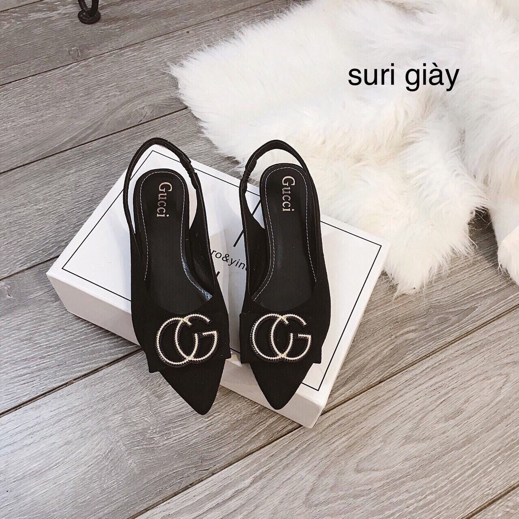 ] Giày búp bê khóa G hở gót | BigBuy360 - bigbuy360.vn