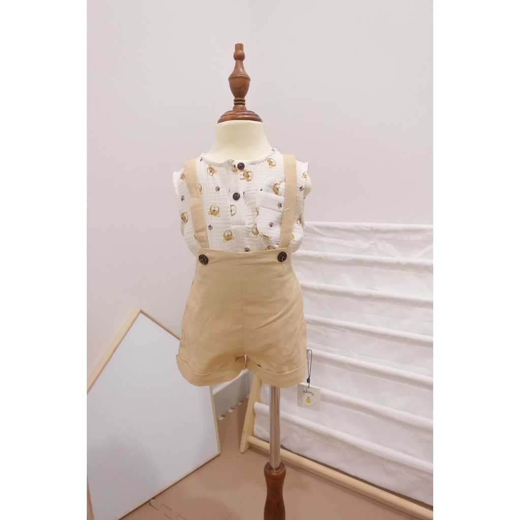 (Hàng thiết kế) Quần yếm đùi năng động cho bé Sun Overalls - Haaro Babies