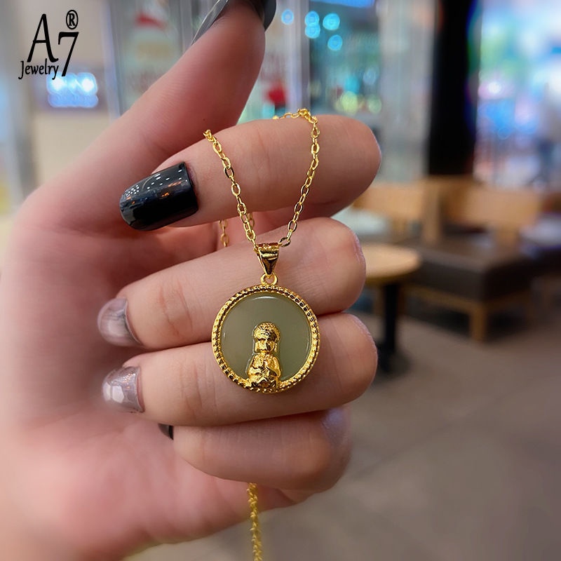 Vòng cổ Mạ Bạc 925 Mặt Phật Phong Cách Cổ Điển