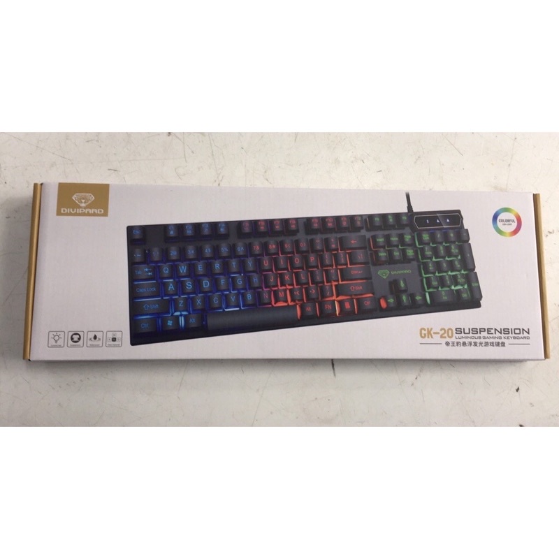 Bàn phím giả cơ GK 21 cổng usb led đa màu ,chống nước siêu bền