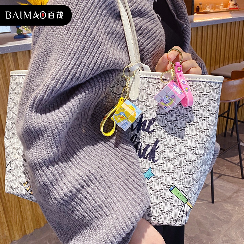 Móc Khóa Hình Khối Rubik Mini Hoạt Hình Dễ Thương