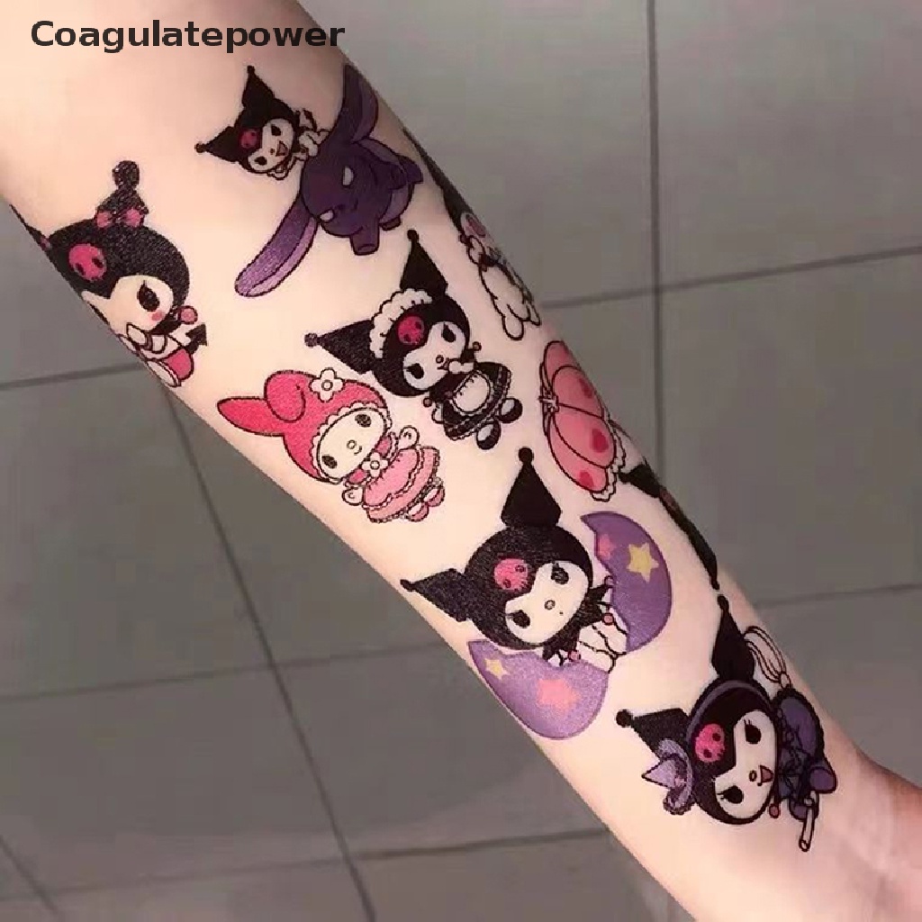 Hình Xăm Dán Họa Tiết Sanrio Kuromi Hello Kitty Đáng Yêu