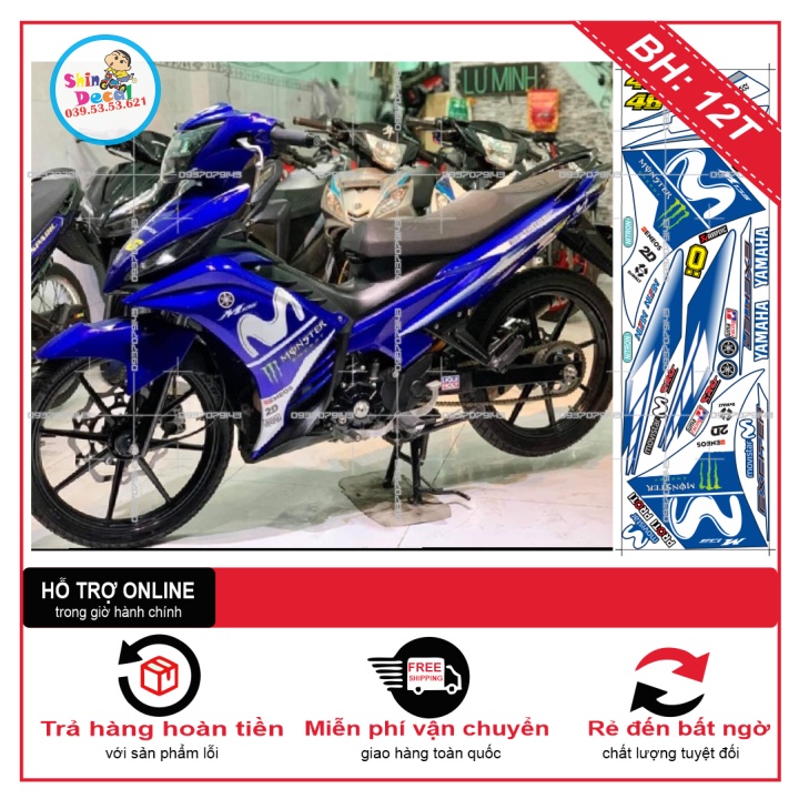 TEM RỜI EX 2011 MOVISTAR XANH GP -- SHIN DECAL 2