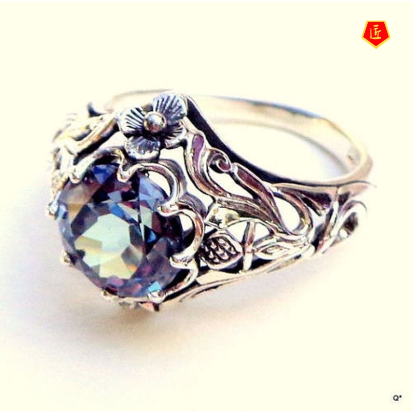 Nhẫn Thời Trang Màu Đen / Vàng Họa Tiết Moissanite Sáng Tạo