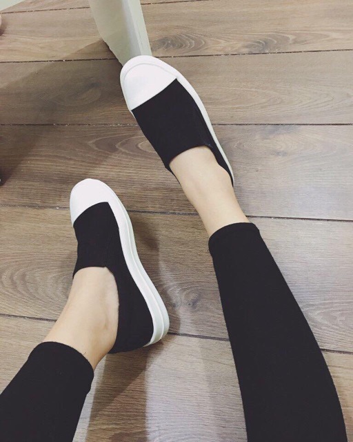 GIÀY SLIP ON MŨI PHA DA MẪU MỚI