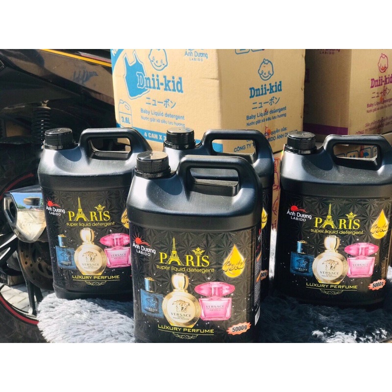 NƯỚC GIẶT PARI 5L CHUẨN CÔNG TY MOCA CHUẨN XIN THƠM LÂU