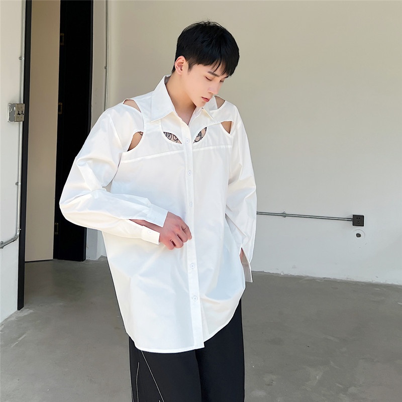 Áo Sơ Mi Nam Tay Dài Dáng Rộng Cổ Điển Thời Trang Hàn Quốc Mùa Hè