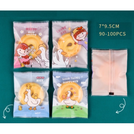 100 Túi bánh quy / bánh hành vịt cute