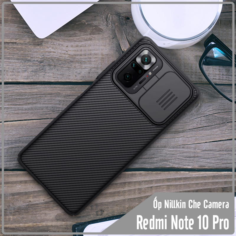 Ốp lưng cho Xiaomi Redmi Note 10 Pro Nillkin CamShield che camera - Hàng nhập khẩu
