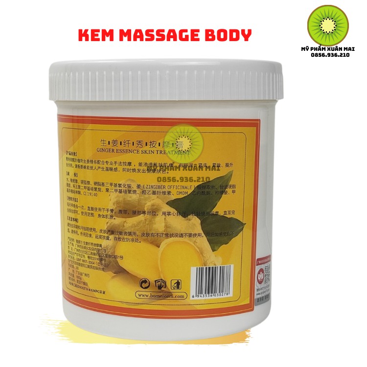 Kem Massage ArBuckle Yazlan Tan Mỡ Dưỡng ẩm Gừng Nóng 1000ml