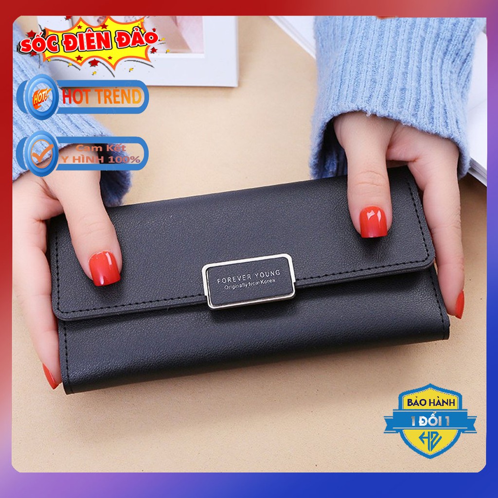 BÓP VÍ DÀI CẦM TAY FROM KOREA KHÓA VUÔNG V214 CÁCH ĐIỆU TRẺ TRUNG | BigBuy360 - bigbuy360.vn