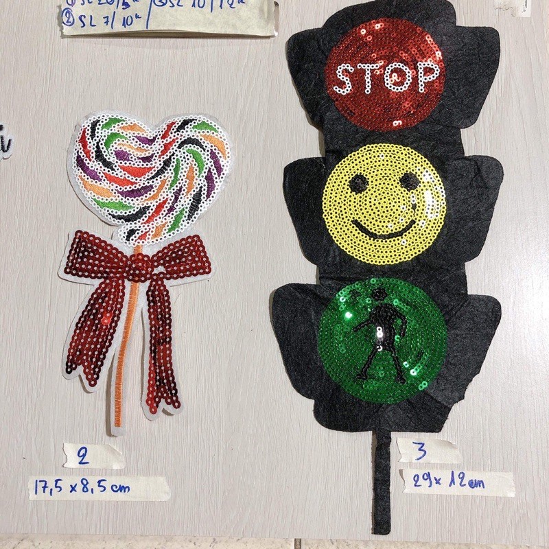 Sticker hình thêu hoạt hình cute kim sa