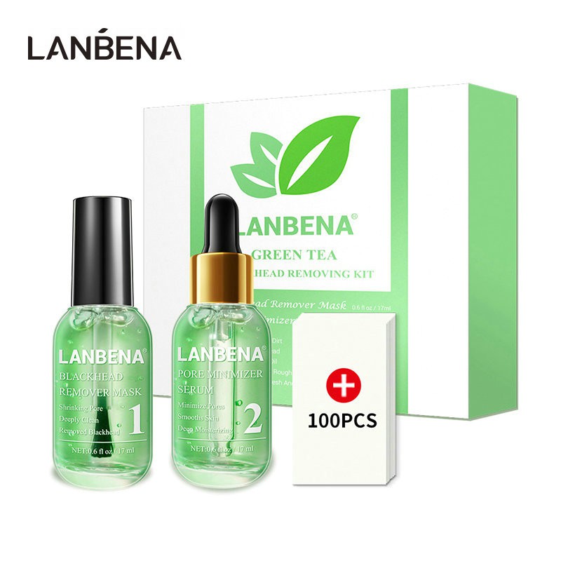 Bộ Tinh Chất Trà Xanh LANBENA 17ml Giúp Loại Bỏ Mụn Đầu Đen | BigBuy360 - bigbuy360.vn