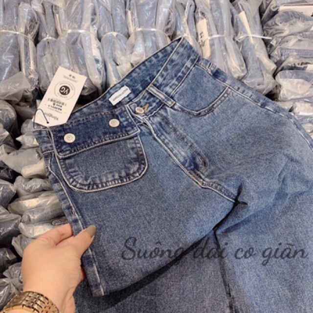 [Mã WASTMAY giảm 15% tối đa 30K đơn 150K] Quần bò suông ống rộng túi lệch siêu đẹp | BigBuy360 - bigbuy360.vn