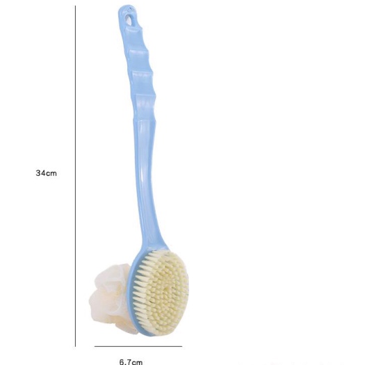 Cây bông tắm chà lưng cán dài massage tẩy tế bào chết