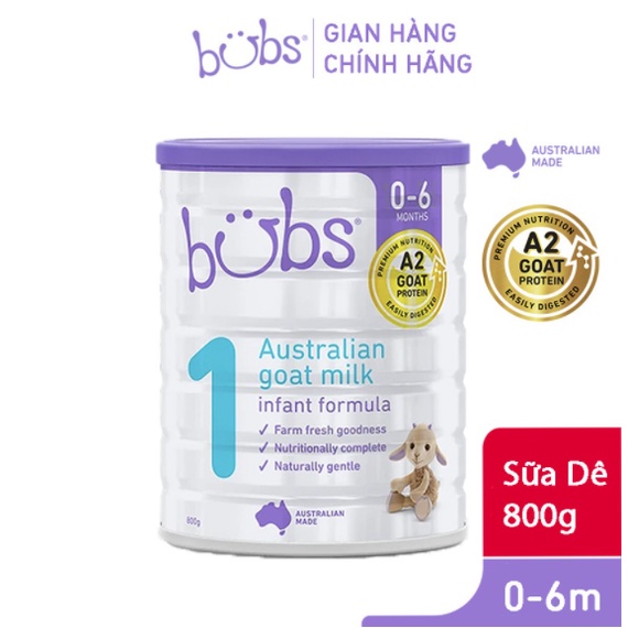 Sữa dê Bubs Úc số 1 800gr