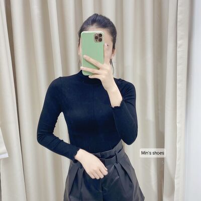 Min's Shoes - Áo Giữ Nhiệt Hộp Nữ Cổ Bèo Siêu Xinh Áo 474