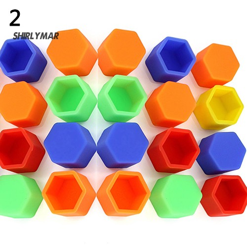Set 20 Nắp Silicone Đậy Ốc Vít Bánh Xe Ô Tô 19mm