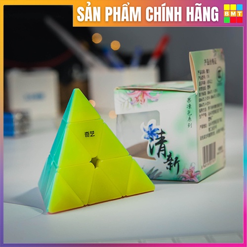 Rubik Biến Thể Pyraminx Qiyi Yelly Tam Giác, trang trí bàn học, RUBIK BMT, đồ chơi thông minh cho bé