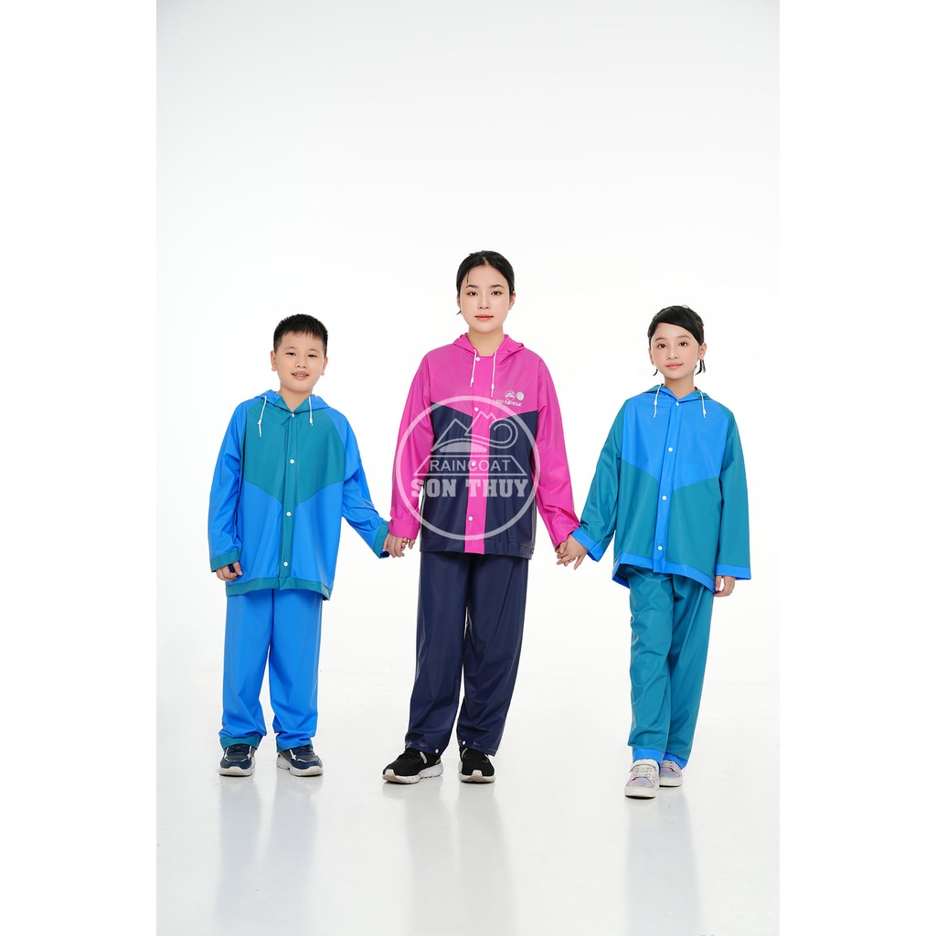 Áo mưa bộ trẻ em sơn thủy