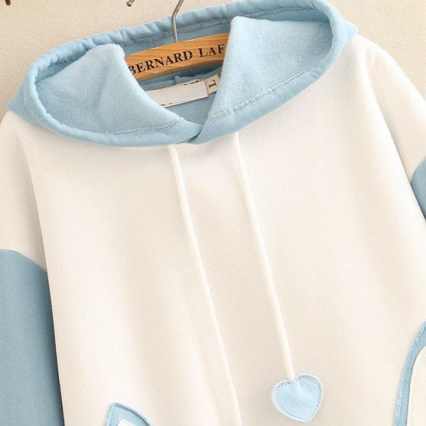 Áo Hoodie Nữ Chất Vải Nỉ Poly Hàng Freesize 1 Cỡ Form Dáng Rộng Dưới 65kg Mặc Vừa (THỎ TRÁI TIM) | BigBuy360 - bigbuy360.vn