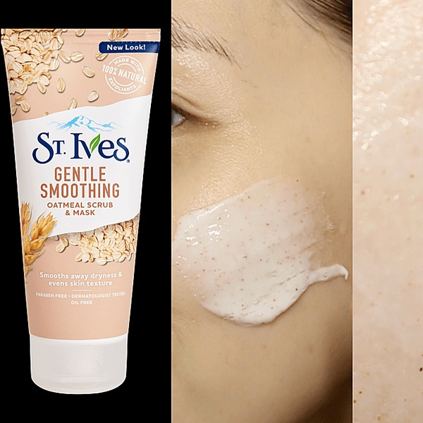 Sữa rửa mặt Tẩy tế bào chết ST. Ives Gentle Smoothing Oatmeal Scrub lúa mạch 170g