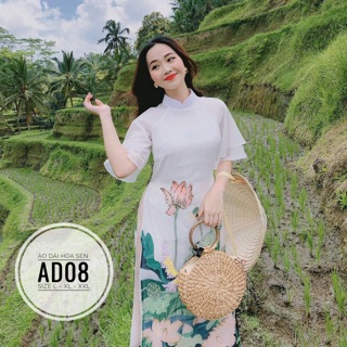 Bigsize Áo dài hoa sen AD08