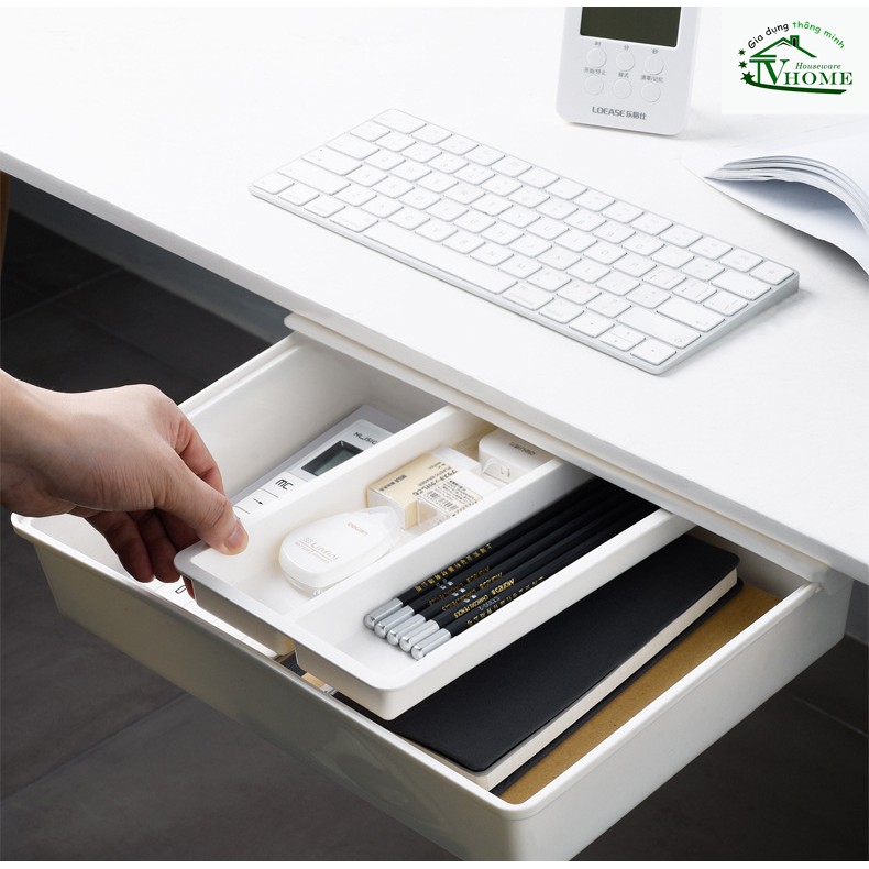 Dụng cụ ngăn bàn di động, sắp xếp đồ gọn gàng, lưu trữ đồ tiện ích