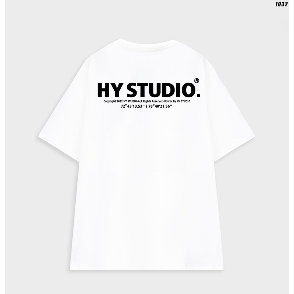 Áo phông tay lỡ nam nữ form rộng HY Studio the basic 1032