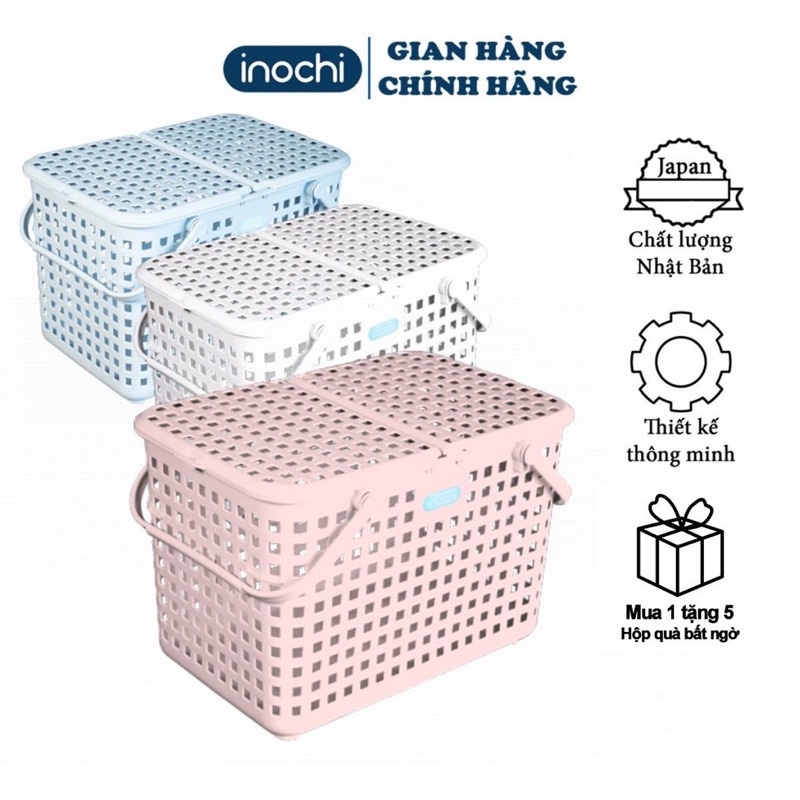 Giỏ xách quai giữa Nachi có nắp Inochi | BigBuy360 - bigbuy360.vn