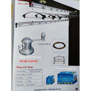 Giàn phơi chính hãng hòa phát ks950 + model 2021