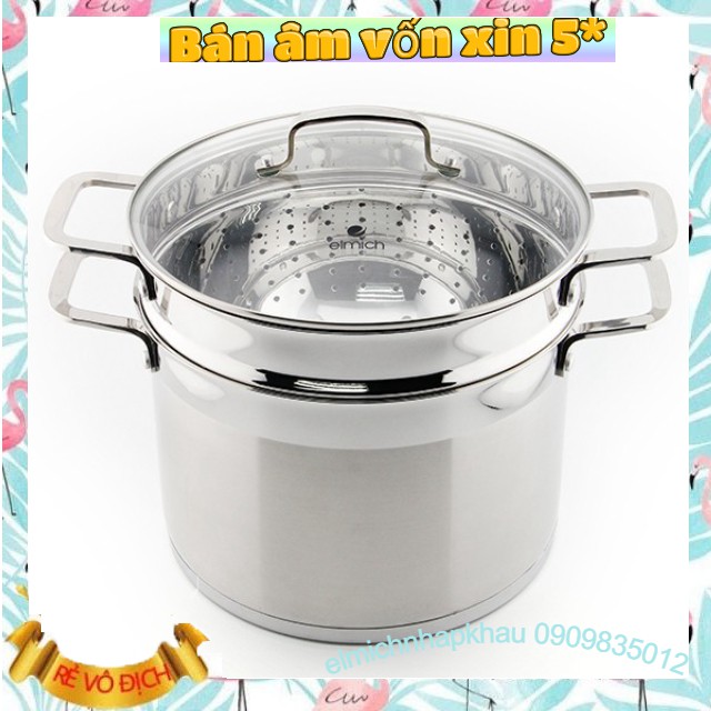 NỒI HẤP 5 ĐÁY INOX 304 ELMICH 22CM / 26CM EL3360 / EL3361