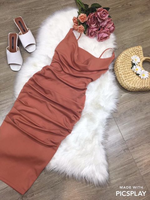 ĐẦM BODY PHI LỤA CỔ ĐỔ CAO CẤP(Hình thật trải sàn) | BigBuy360 - bigbuy360.vn