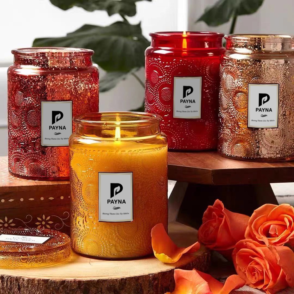 Nến Thơm Phòng PAYNA 200g Hương Thơm Tự Nhiên Giúp Thư Giãn Kết Hợp Trang Trí Và Khử Mùi