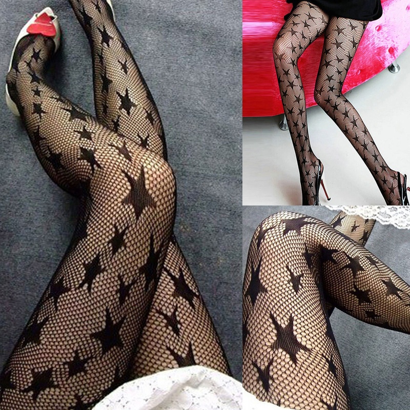 Xiangbao Quần Tất Lưới Dài Đến Đầu Gối Ôm Dáng Cho Nữ