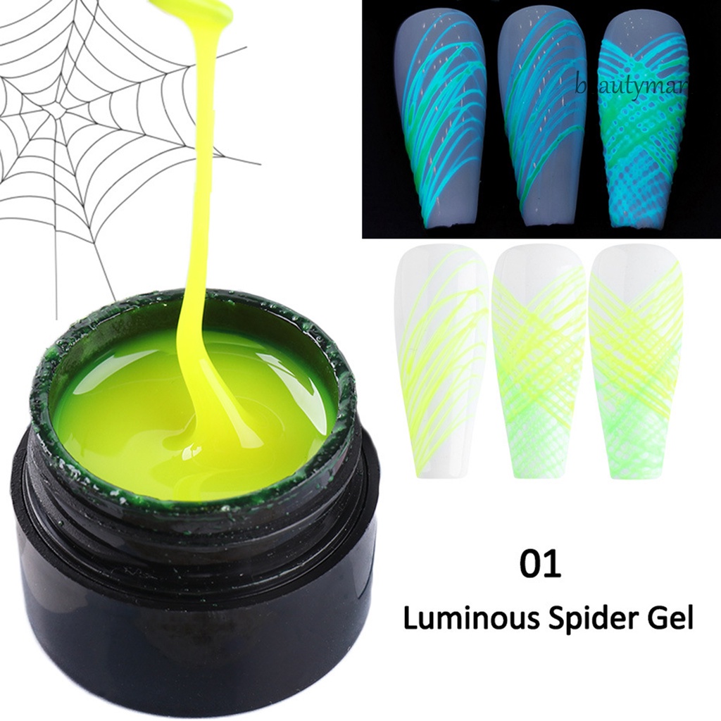[Hàng mới về] Gel Sơn Móng Tay Dạ Quang Tạo Hiệu Ứng Mạng Nhện Bắt Mắt Thời Trang 5ml