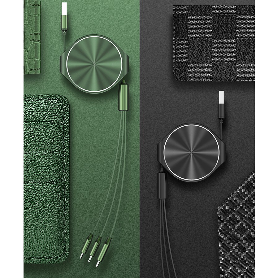 Cáp Pisen 3 trong 1 , 1.2m CD III, model: LS-AP10-1200, bảo hành 18 tháng - Hàng chính hãng